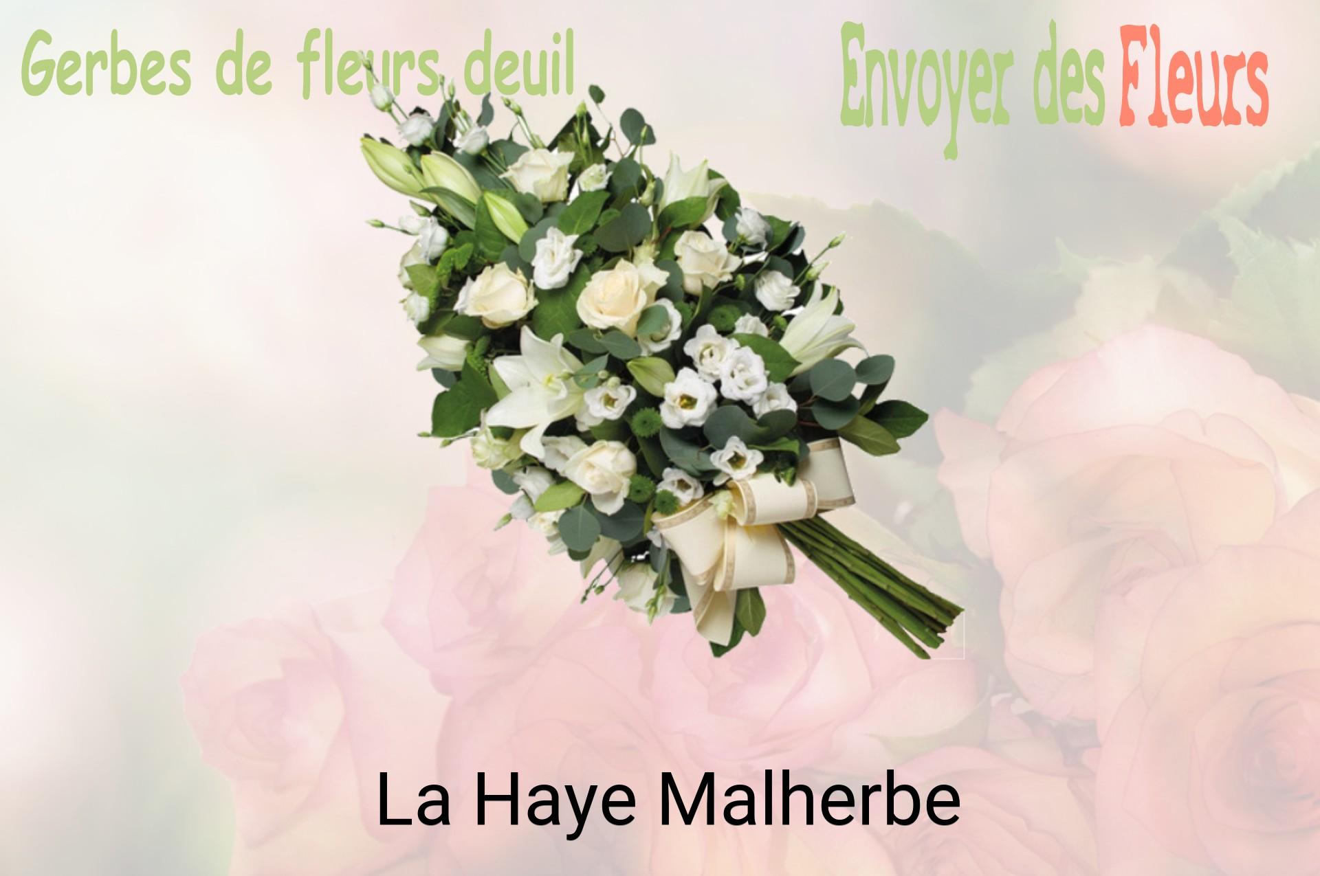 Gerbe de fleurs de deuil livrée à La Haye-Malherbe